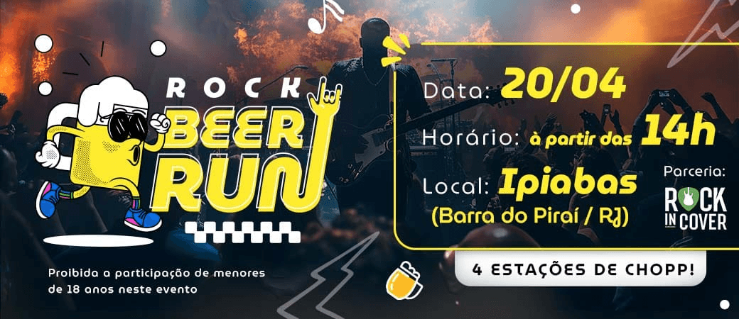 Imagem de divulgação do Rock Beer Run