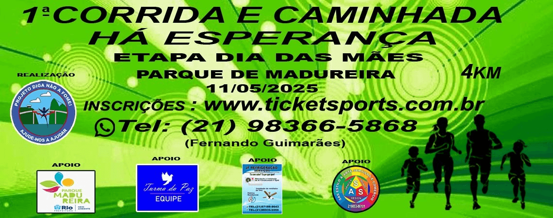 Imagem de divulgação do Corrida E Caminhada Há Esperança- Etapa Dia Das Mães - Parque Madureira