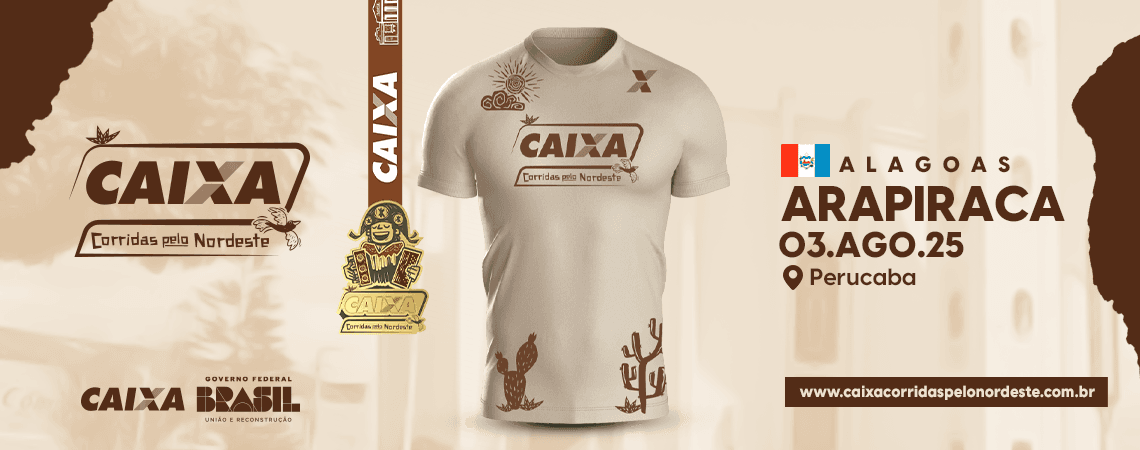 Imagem de divulgação do Caixa | Corridas Pelo Nordeste - Arapiraca-Al