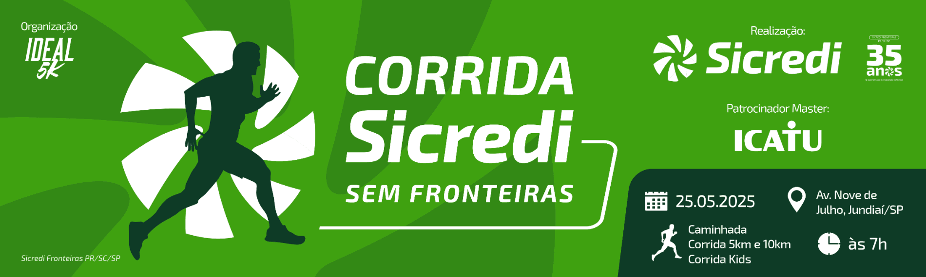 Imagem de divulgação do Corrida Sicredi - Sem Fronteiras 2025