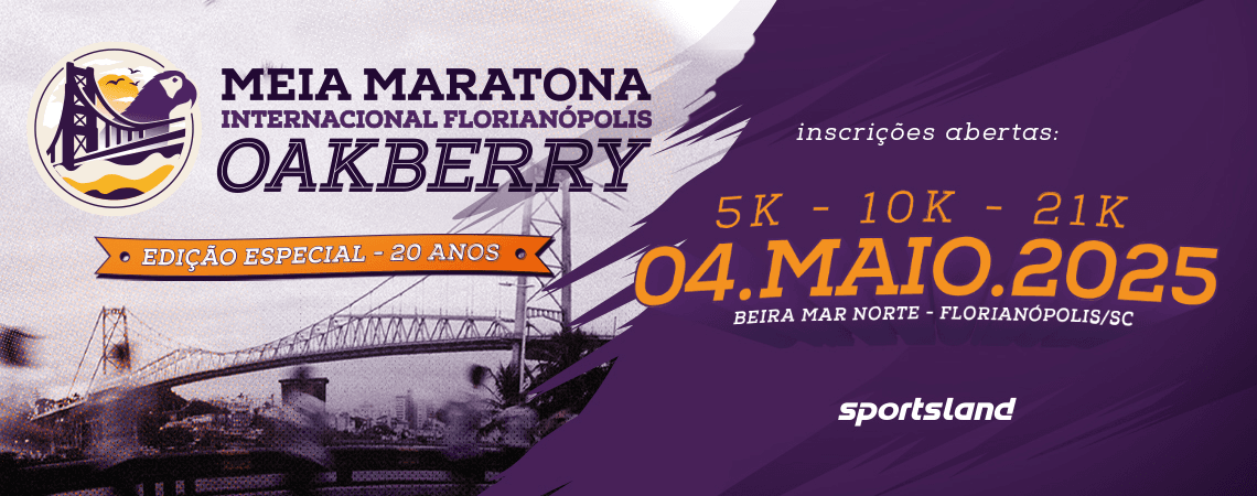 Imagem de divulgação do Meia Maratona Internacional De Florianópolis Oakberry 2025