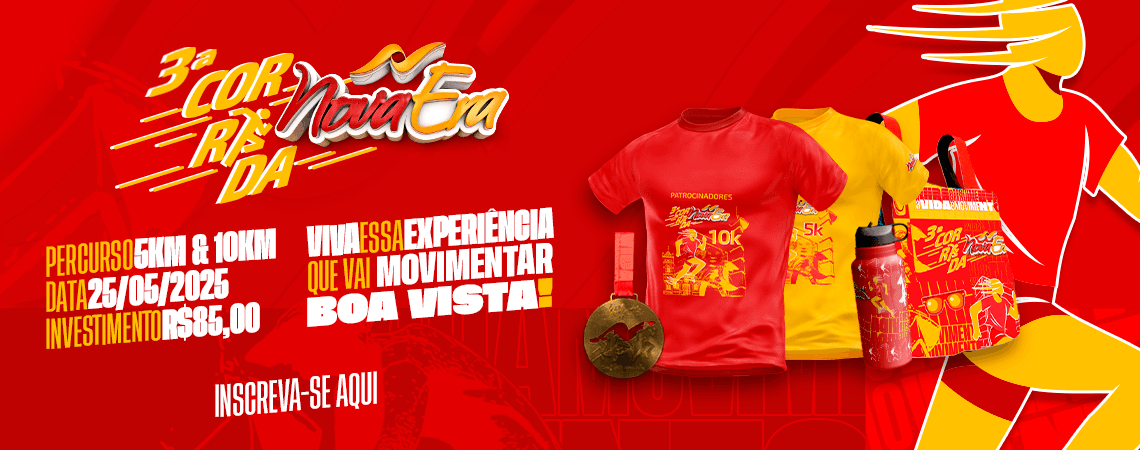 Imagem de divulgação do 3ª Corrida Nova Era - Boa Vista