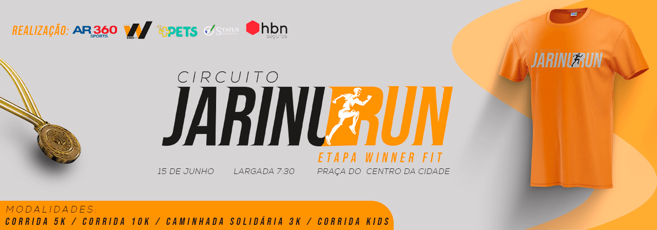 Imagem de divulgação do Circuito Jarinu Run - Etapa Winner Fit