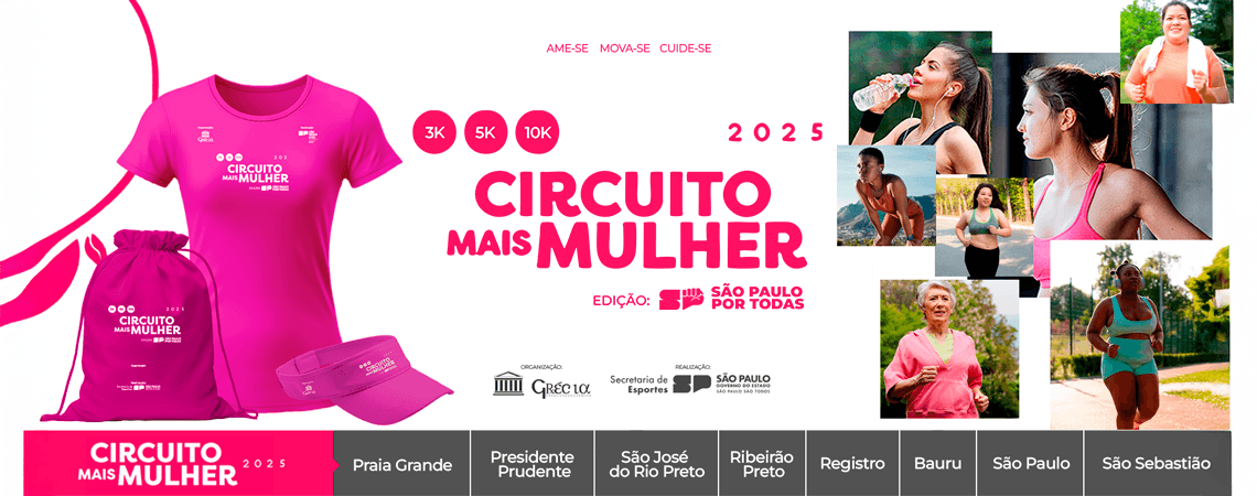 Imagem de divulgação do Circuito Mais Mulher - 4 Edição - São Paulo Por Todas