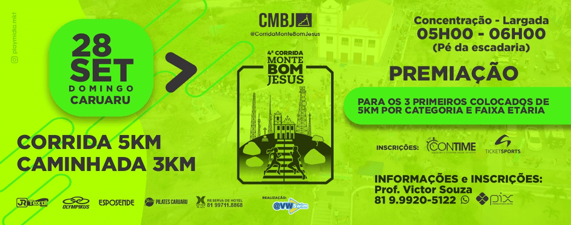 Imagem de divulgação do 4ª Corrida Monte Bom Jesus