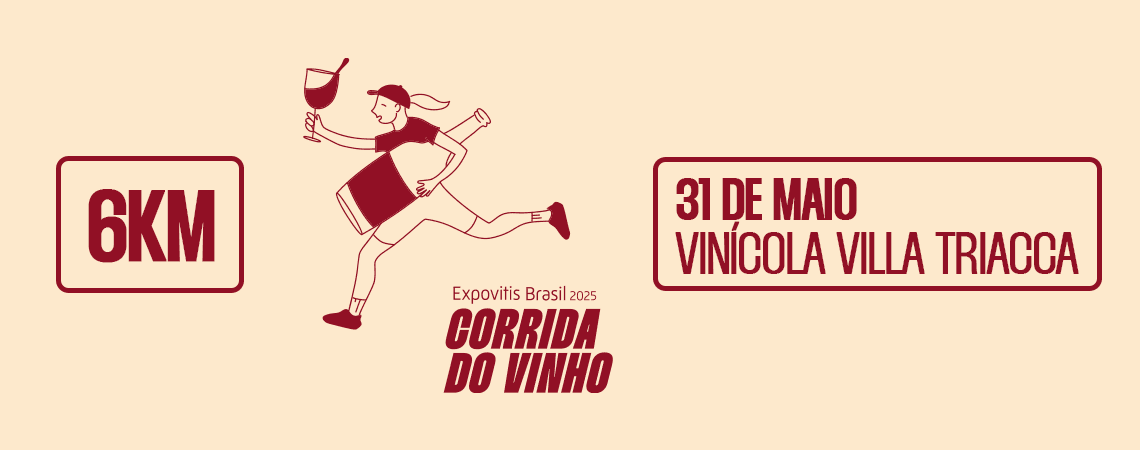 Imagem de divulgação do Corrida Do Vinho Expovits Brasil 2025