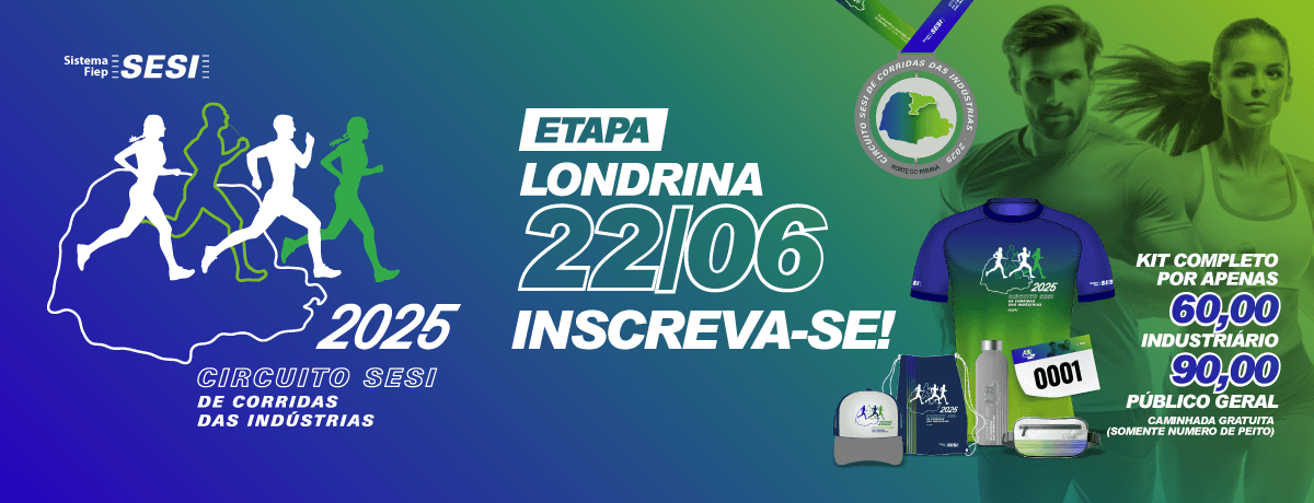 Imagem de divulgação do Circuito Sesi De Corridas Das Indústrias - Etapa Londrina