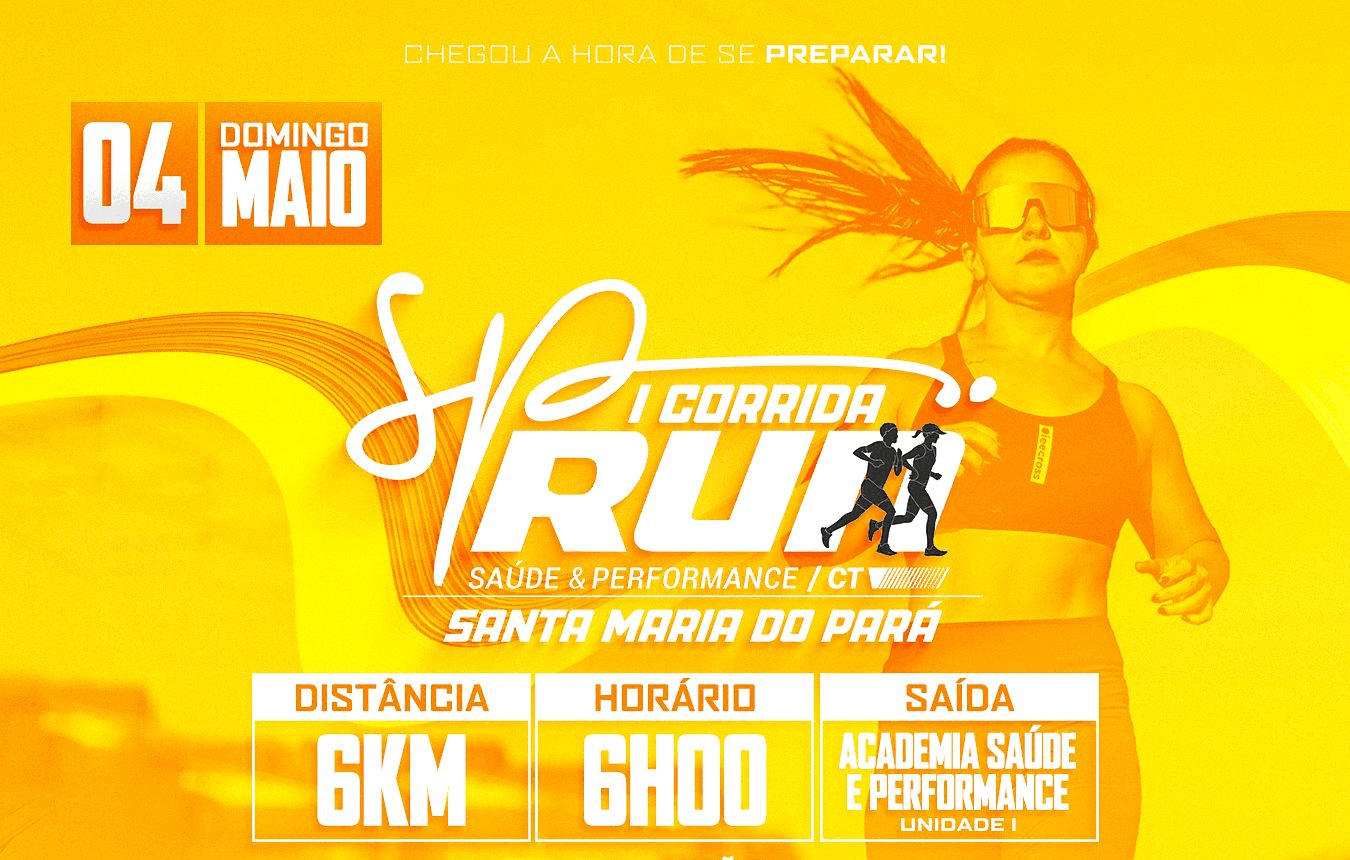 Imagem de divulgação do 1ª Corrida Sip Run Santa Maria Do Pará- Pa