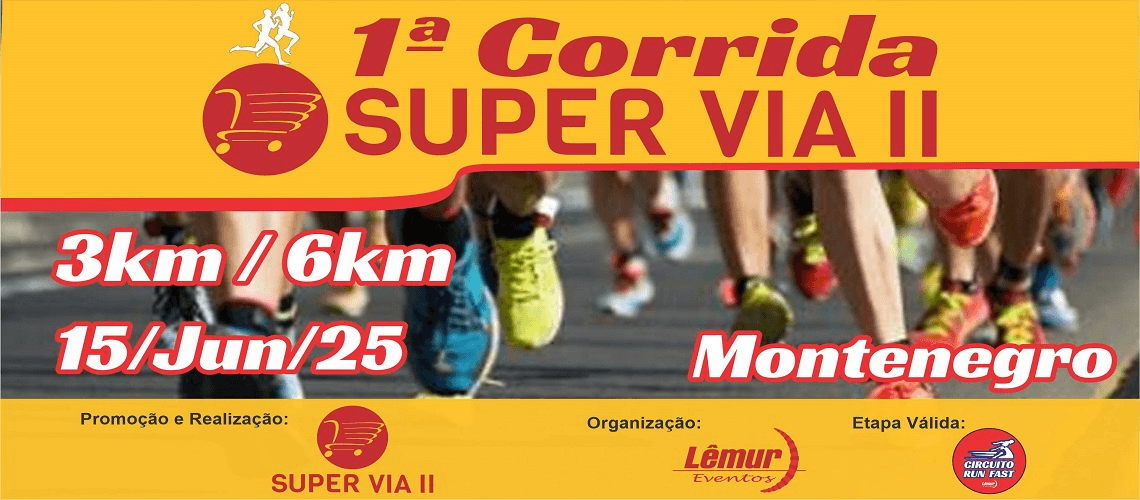Imagem de divulgação do 1ª Corrida Super Via Ii
