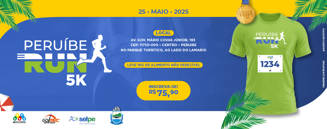 Imagem de divulgação do Corrida Mazza Run Circuito Peruibe