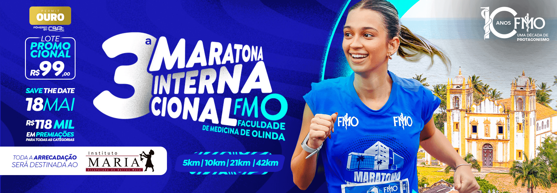 Imagem de divulgação do 3ª Maratona Internacional Fmo- Faculdade De Medicina De Olinda