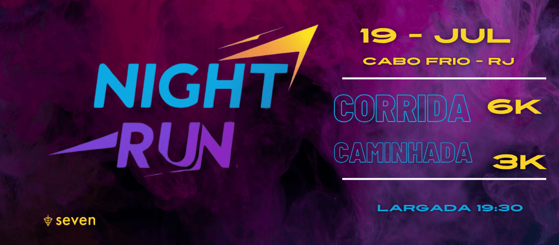 Imagem de divulgação do Night Run Cabo Frio