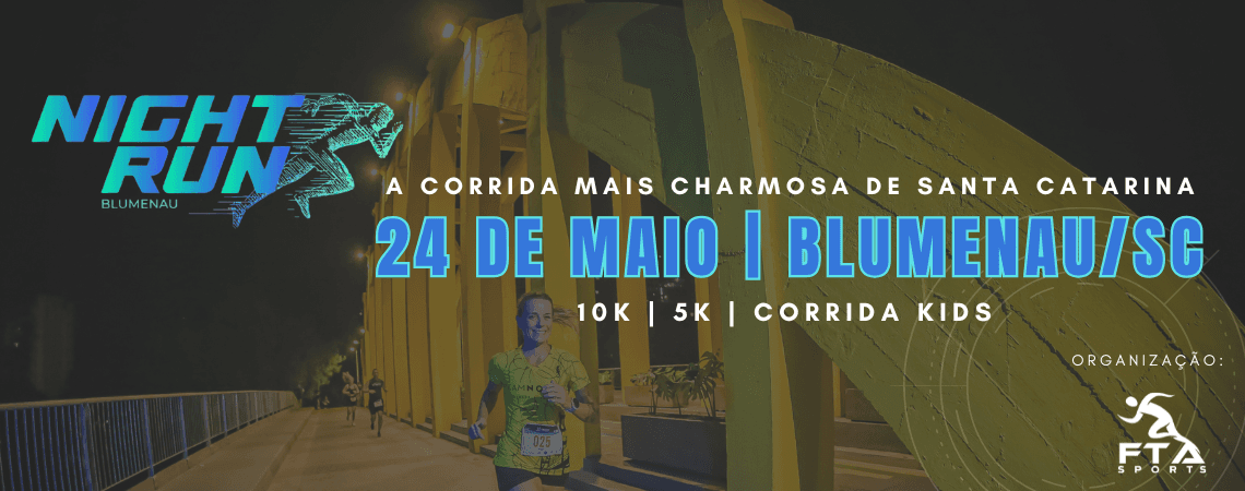 Imagem de divulgação do 2ª Night Run Blumenau