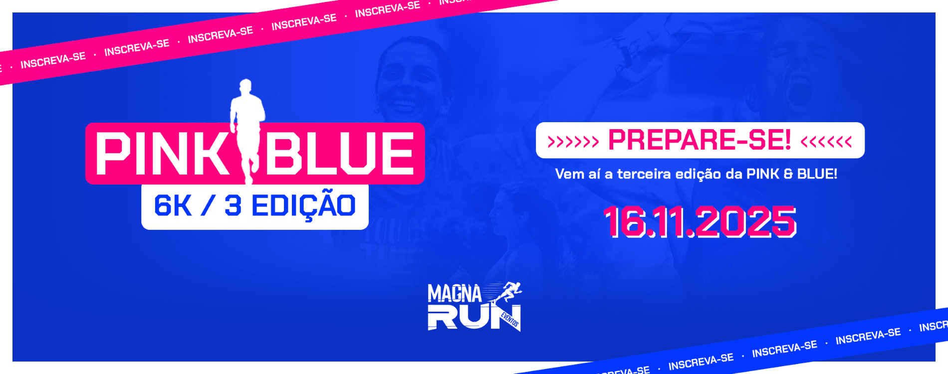 Imagem de divulgação do 3º Edição Corrida Pink Blue 6K