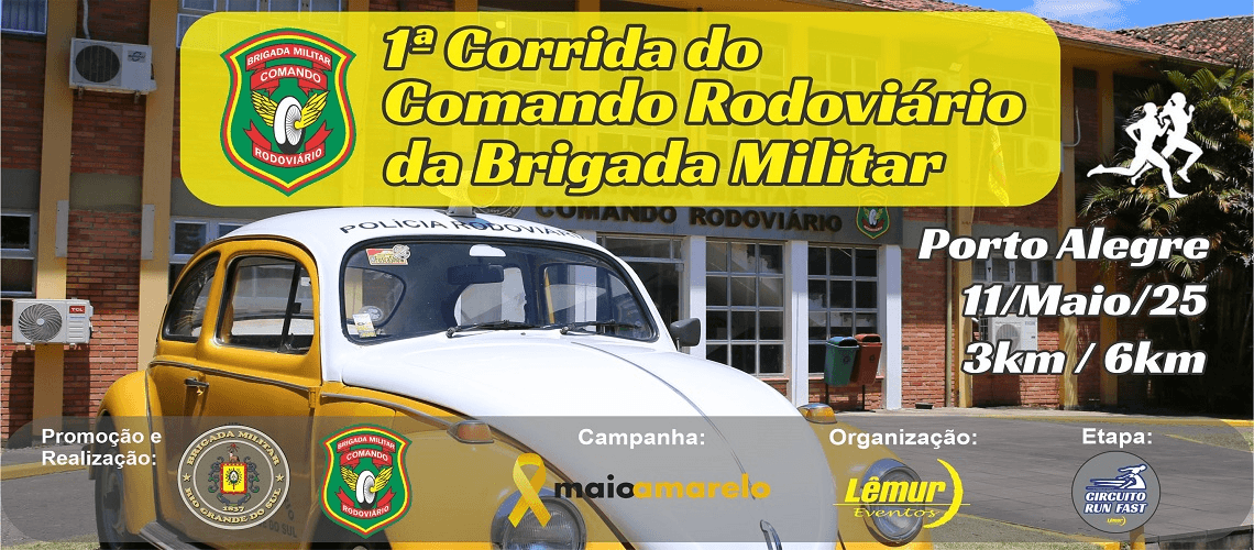 Imagem de divulgação do 1ª Corrida Do Comando Rodoviário Da Brigada Militar