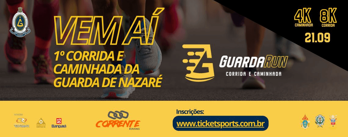 Imagem de divulgação do 1ª Corrida E Caminhada Da Guarda De Nazaré