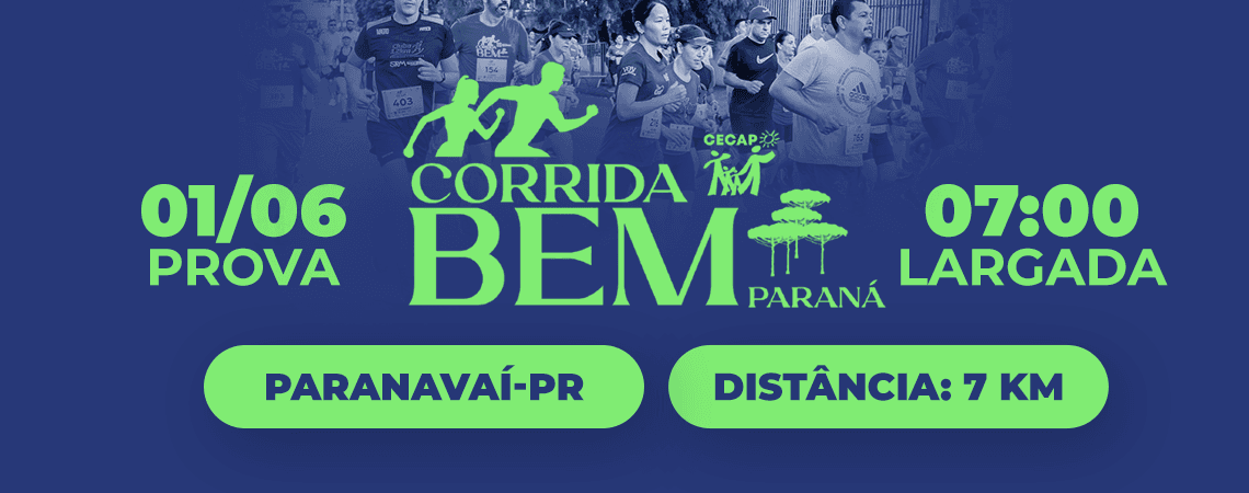 Imagem de divulgação do 9ª Corrida Bem Paraná Em Prol Da Cecap