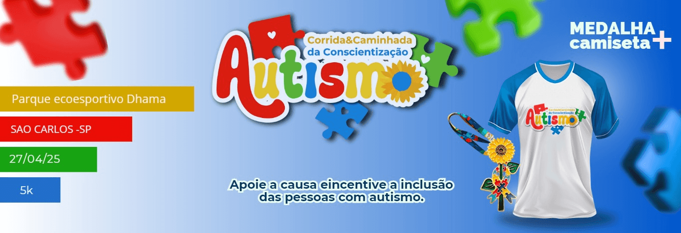 Imagem de divulgação do Corrida Da Conscietização Do Autismo Etapa São Carlos