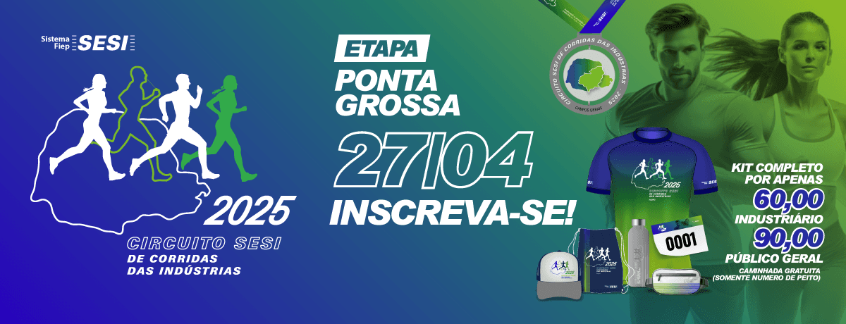 Imagem de divulgação do Circuito Sesi De Corridas Das Indústrias - Etapa Ponta Grossa