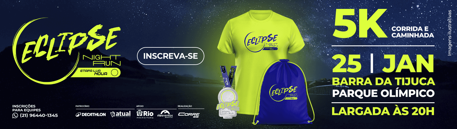 Imagem de divulgação do Eclipe Night Run - Etapa Lua Nova