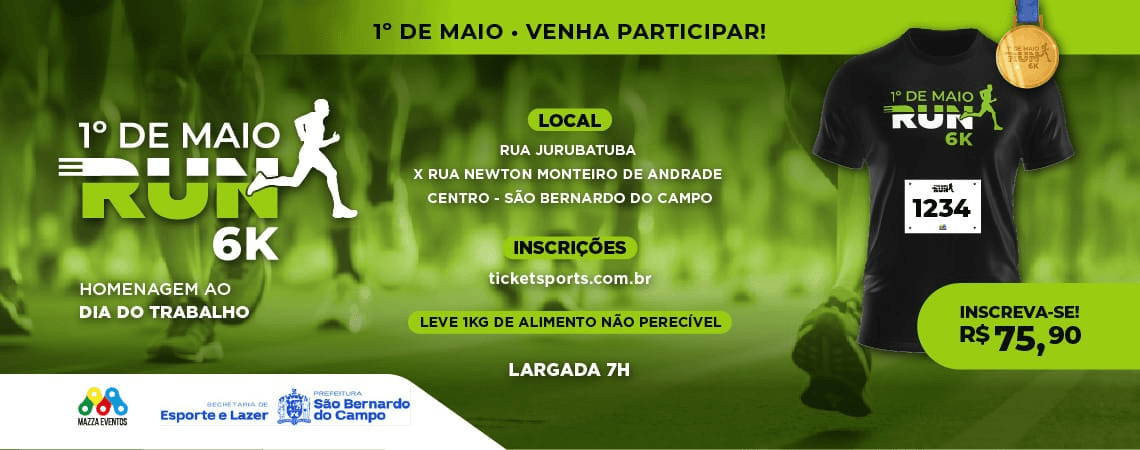 Imagem de divulgação do Corrida Primeiro De Maio Run