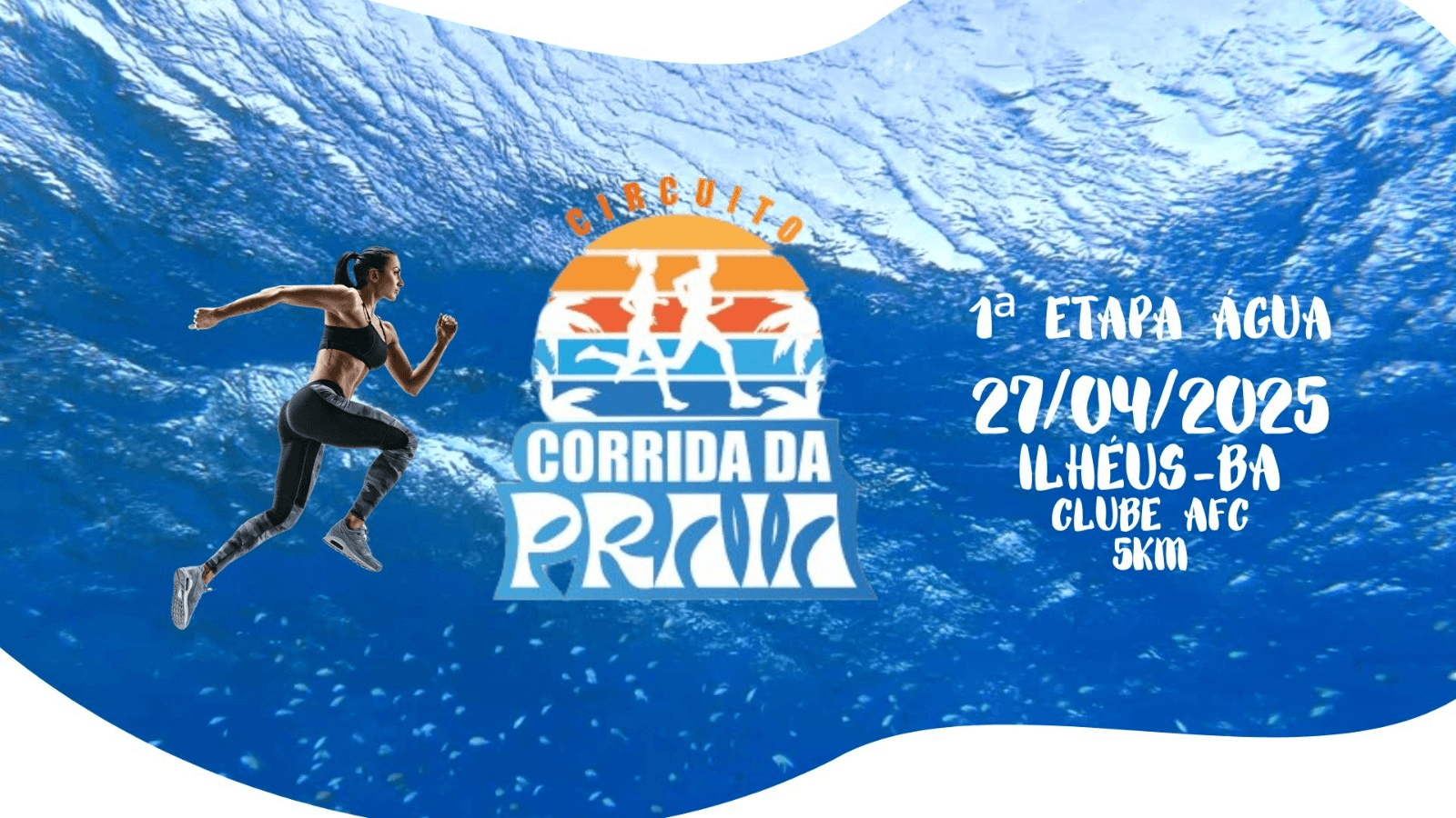 Imagem de divulgação do Circuito Corrida Da Praia 2025 1ª Etapa