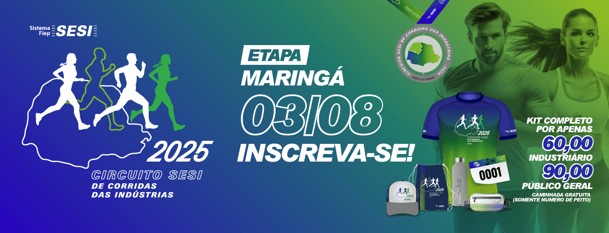 Imagem de divulgação do Circuito Sesi De Corridas Das Indústrias - Etapa Maringá