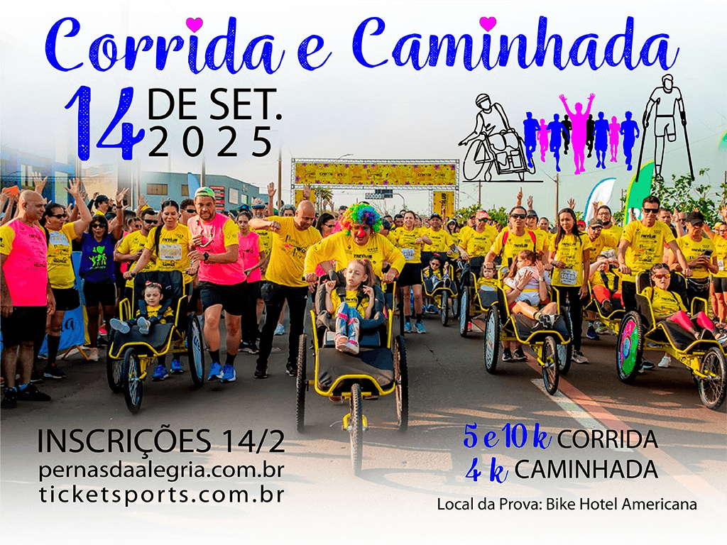 Imagem de divulgação do Corrida Pernas Da Alegria 2025