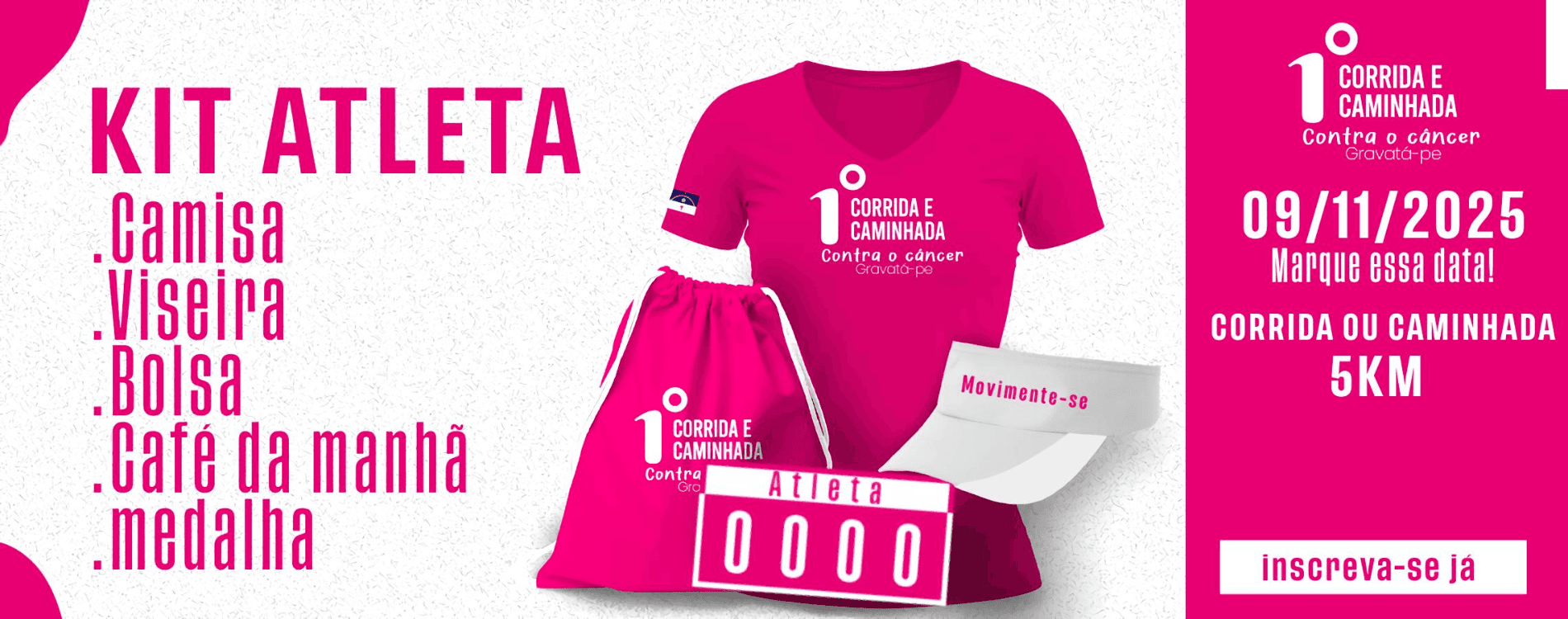 Imagem de divulgação do 1 Corrida Contra O Câncer