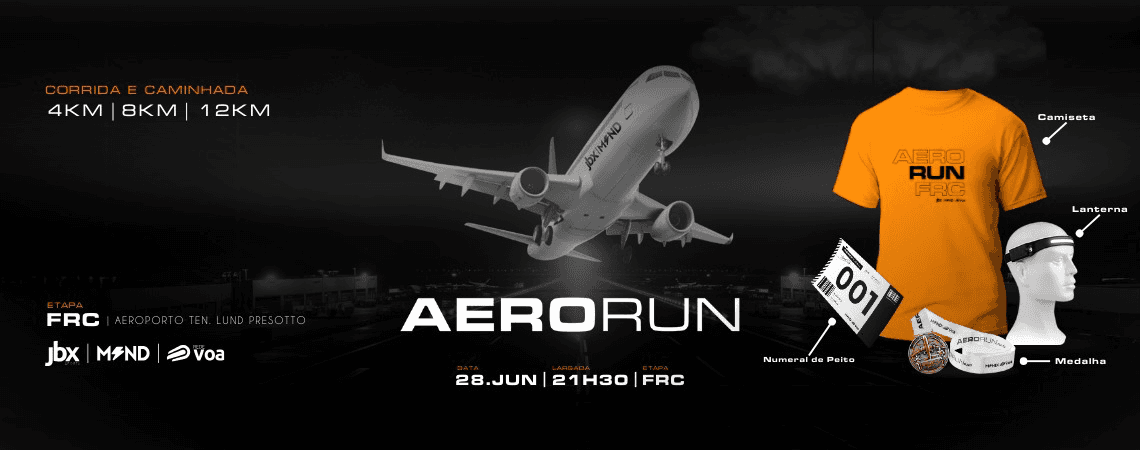 Imagem de divulgação do Aero Run 2025 - Etapa Franca