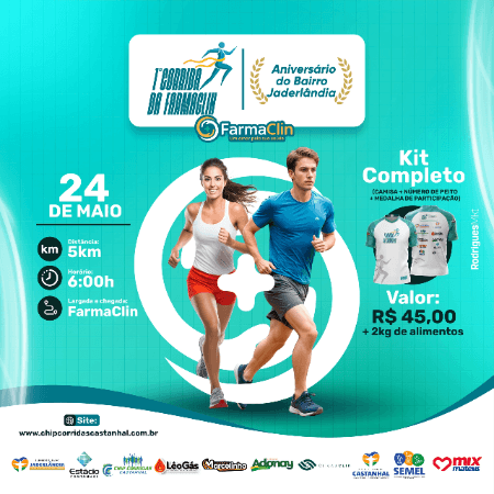 Imagem de divulgação do 1ª Corrida Farmaclin - Aniversário Do Jaderlândia