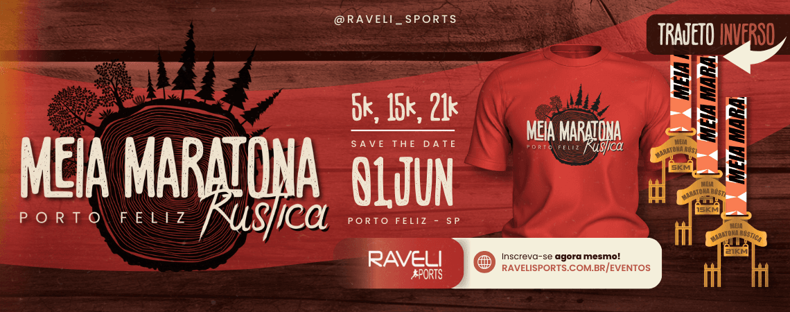 Imagem de divulgação do Meia Maratona Rústica De Porto Feliz