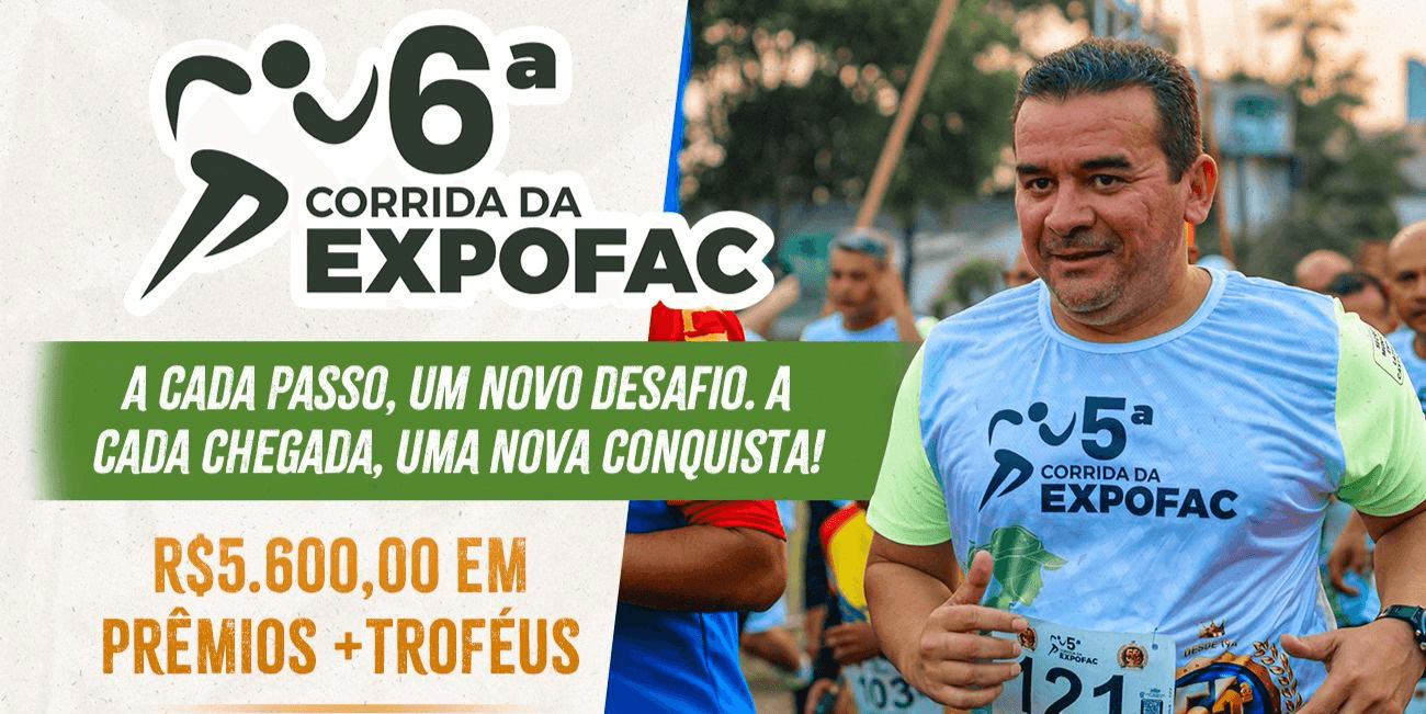 Imagem de divulgação do 6ª Corrida Da Expofac
