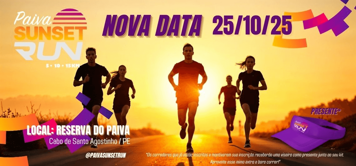 Imagem de divulgação do Paiva Sunset Run 2025
