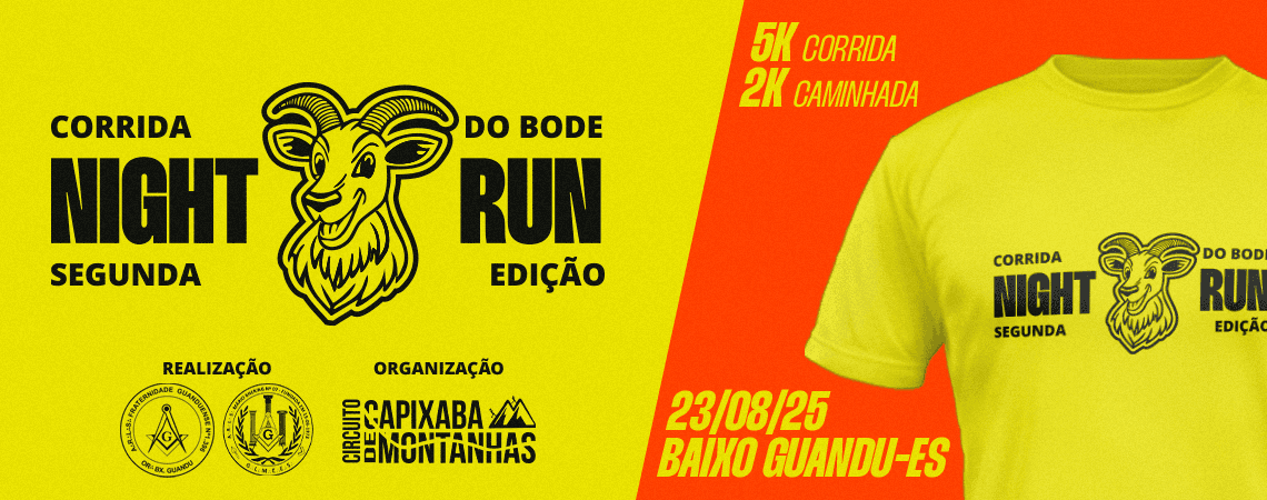 Imagem de divulgação do 2ª Corrida Do Bode - Night Run