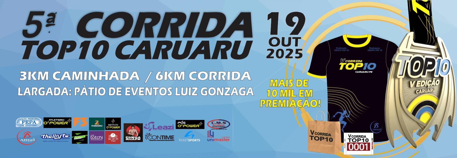 Imagem de divulgação do Corrida Top10 - Caruaru - Pe