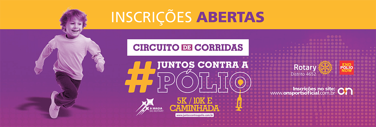 Imagem de divulgação do Circuito Juntos Contra A Polio - Etapa Tubarão