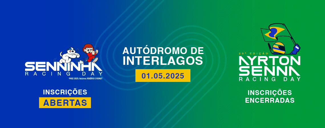 Imagem de divulgação do Ayrton Senna Racing Day - 20ª Edição