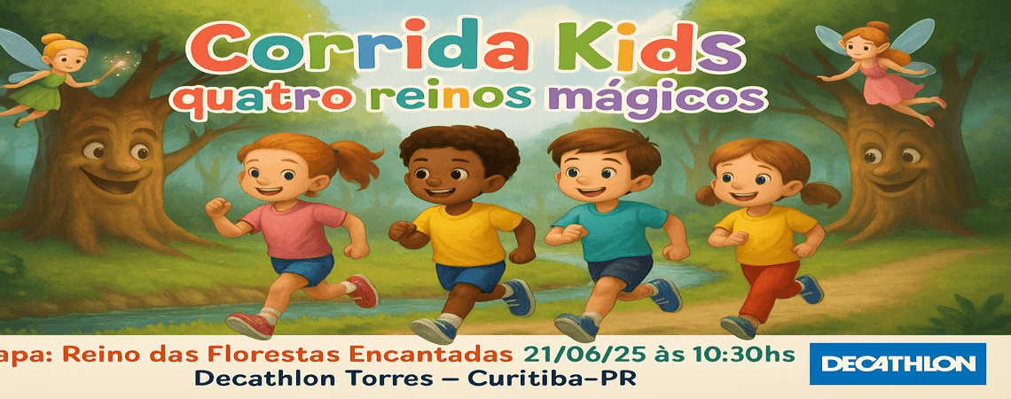 Imagem de divulgação do Corrida Kids Decathlon - Florestas Encantadas