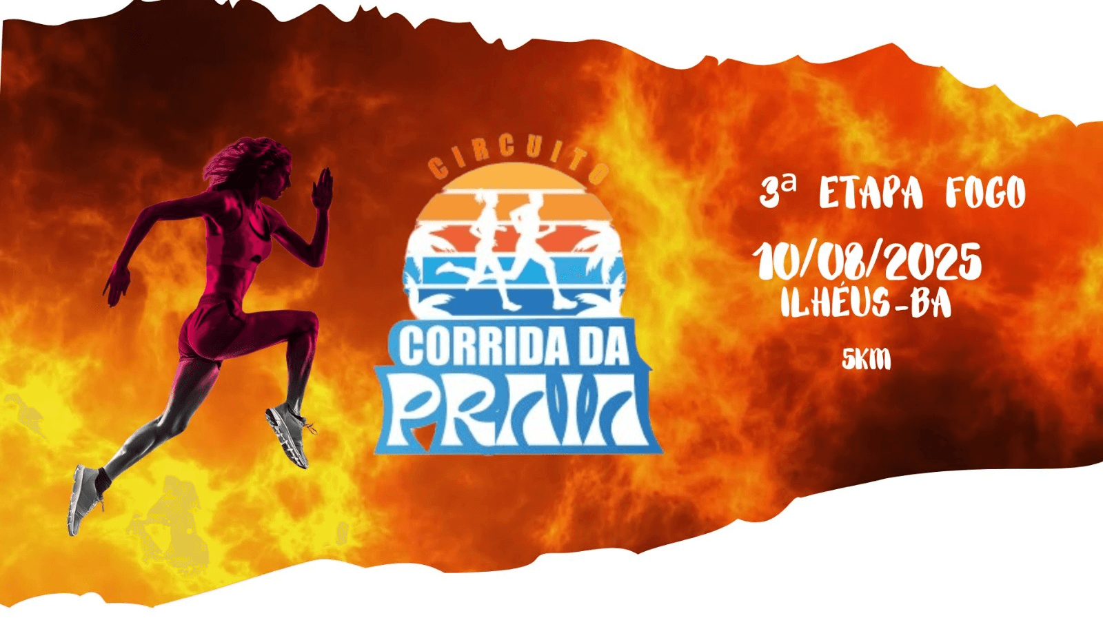 Imagem de divulgação do Circuito Corrida Da Praia 2025 3ª Etapa