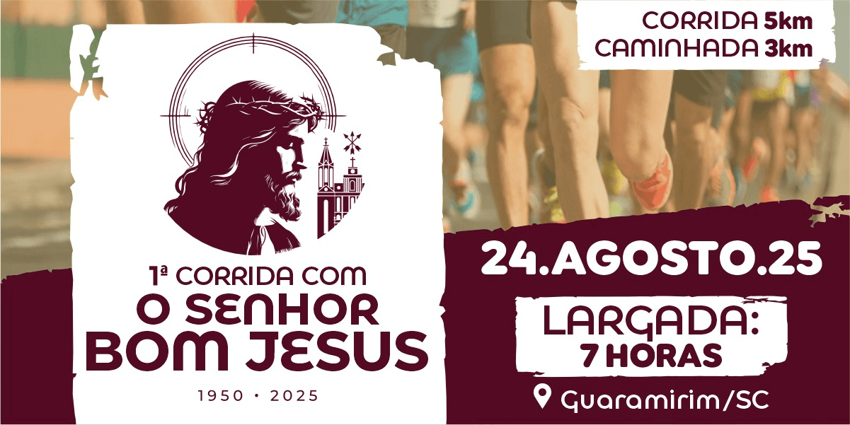 Imagem de divulgação do 1ª Corrida Com O Senhor Bom Jesus