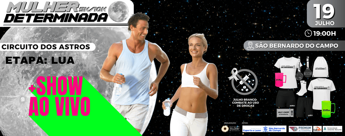 Imagem de divulgação do Corrida E Caminhada Mulher Determinada - Etapa Lua