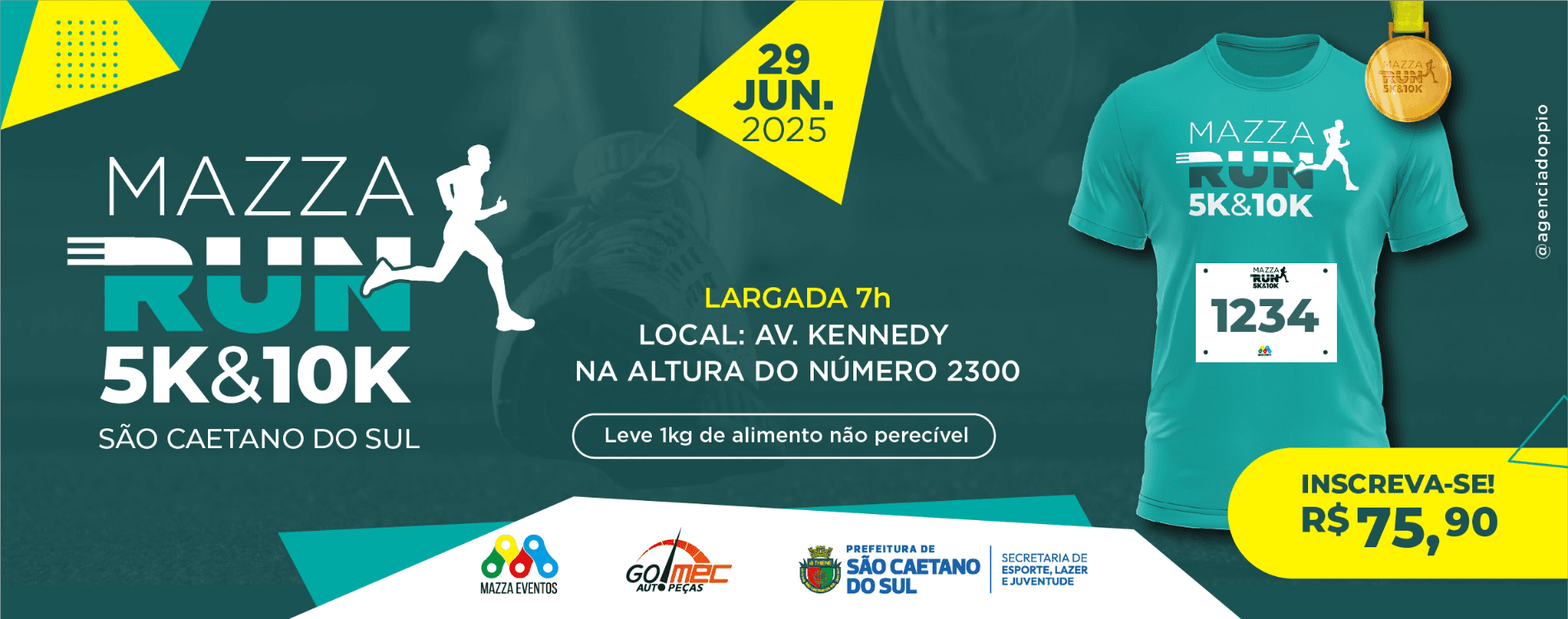 Imagem de divulgação do Corrida Mazza Run 5K E 10K