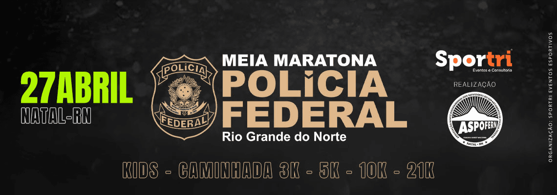 Imagem de divulgação do Meia Maratona Da Polícia Federal