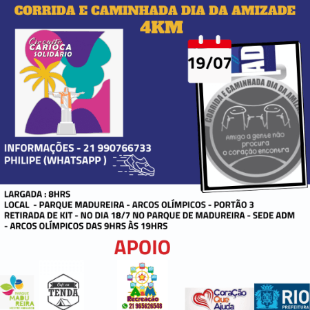 Imagem de divulgação do Corrida E Caminhada De Dia Da Amizade - 2025