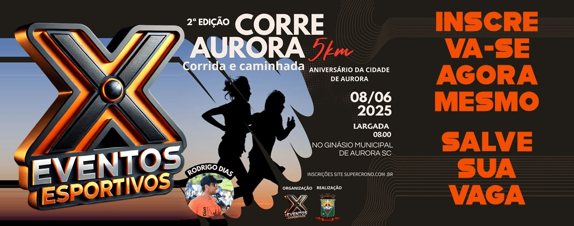 Imagem de divulgação do Corrida Corre Aurora