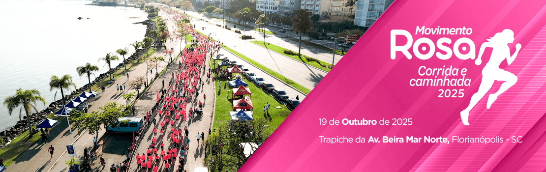 Imagem de divulgação do Corrida Movimento Rosa 2025